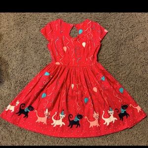 Fit and Flare Birthday Cat Dress